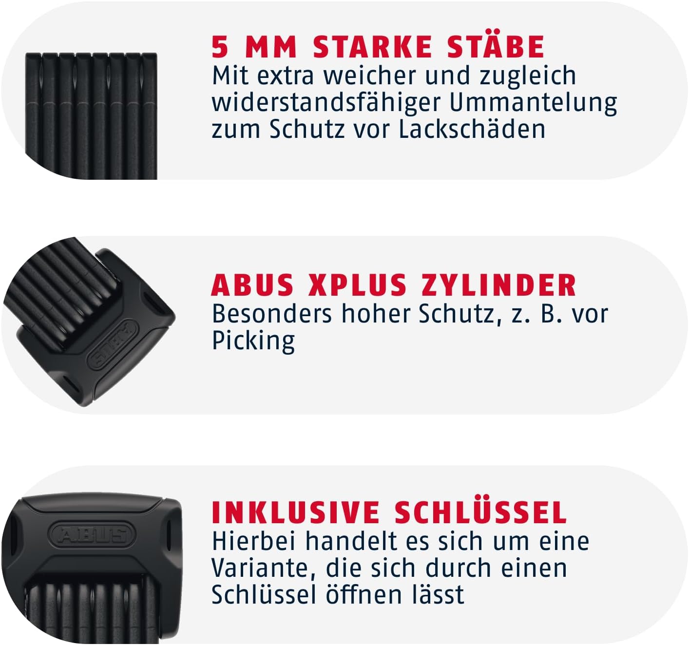 ABUS Faltschloss Bordo 6000K mit SH-Schlosshalter